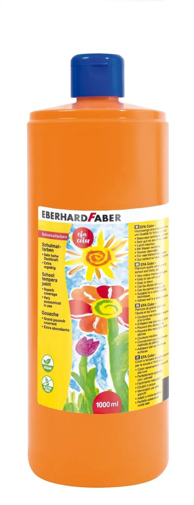TEMPERA 1000 ML PORTOCALIE EBERHARD FABER TEMPERA 1000 ML PORTOCALIE EBERHARD FABER